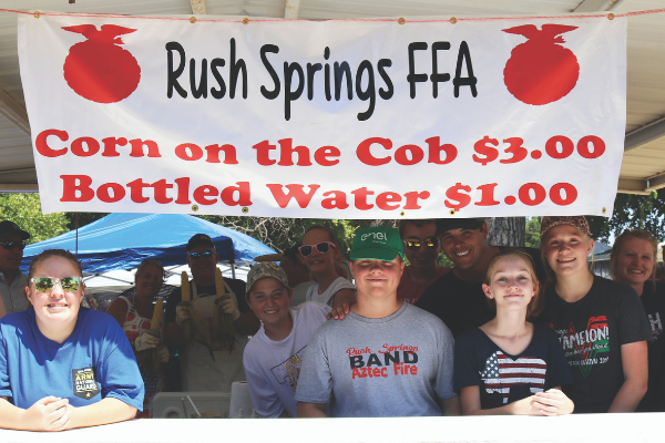 Rush Springs FFA Sell corn on the cob at the Rush Springs Watermelon Festival. 