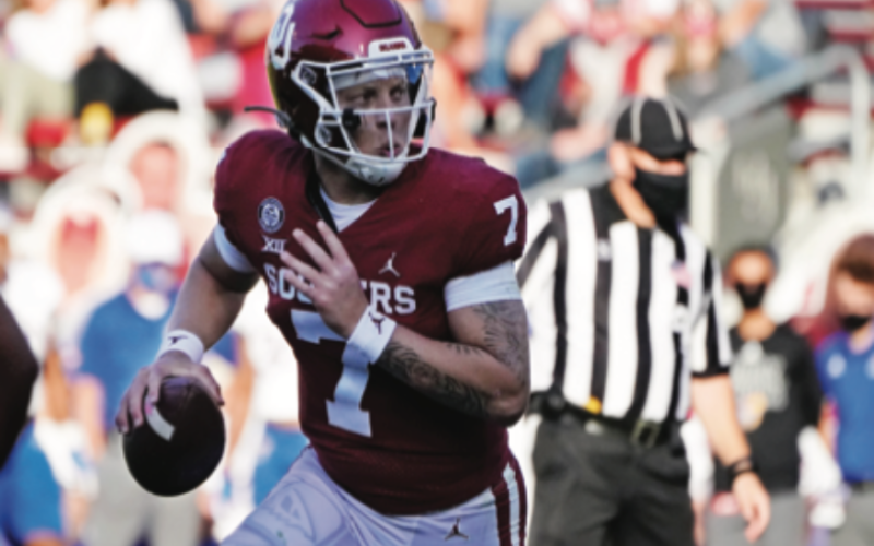 Rhamondre Stevenson helps No. 19 Oklahoma rout Kansas 62-9