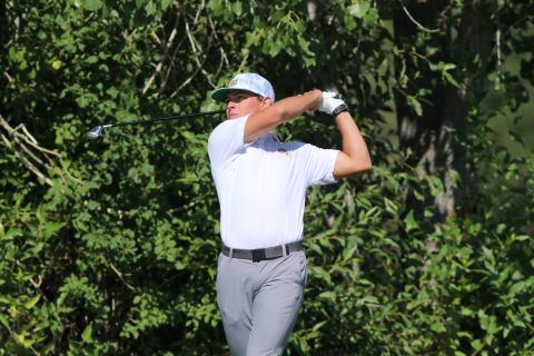 Cameron golfer Trevor Mierl competes in the Writz at Mile High tournament last week. Mierl finished fourth, three strokes behind the winner. As a team, the Aggies earned third place. Photo by Tim Flynn, Colorado School of Mines.  
